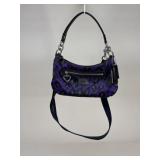 Coach Daisy Ocelot Purple Hobo w/Crossbody Strap