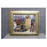 Beveled Mirror in Silver Tone Frame