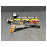 Black & Decker Saw, Husky Light, Levels,  +