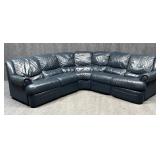 Blue Double Reclining Sectional