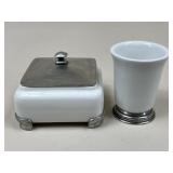 Arte Italica Ceramic & Pewter Bathroom Decor