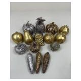 Plaster & Metal Decorative Fruit / 15 pc