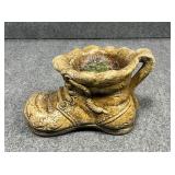 Concrete Planter w/ Barrel Cactus