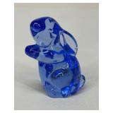 Salute! Italia Blue Glass Bunny Figure