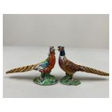 Vintage Pheasant Bird Figures / 2 pc