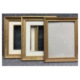 3/PC Open Gold Tone Framed 10X13