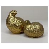 Porcelain Quail Figures / 2 pc