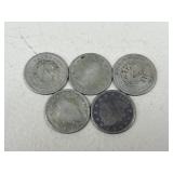 V Liberty Nickels / 5 pc