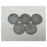 V Liberty Nickels / 5 pc