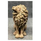 Painted Faux Concrete Lion Yard Decor
