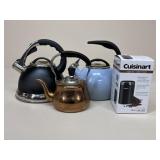 Cuisinart Coffee Grinder & Assorted Kettles / 4 pc