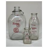 Vintage Bordenï¿½s Milk Bottles / 3 pc
