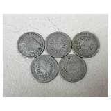 V Liberty Nickels / 5 pc