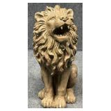 Painted Faux Concrete Lion Yard Decor