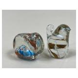 Art Glass Rabbit & Bird