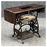 Antique New Home Sewing Table