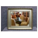 Beveled Mirror in Silver Tone Frame