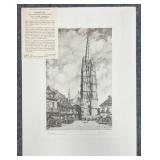 Market Day/ Notre Dame Print by S. Chamberain