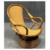 Bamboo & Rattan Swivel Chair