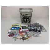 Assorted Fishing Lures & 5 Gallon Bucket