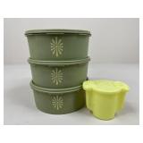 Vintage Tupperware Containers/ 4 pc