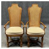 Cane Back Dining Arm Chairs