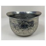 Ornate Silver Tone Bucket