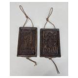 Pair Of Vintage Katalin Orban Ceramic Wall Plaques