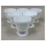 Anchor Hocking Milk Glass Dessert Cups / 6 pc