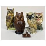 Ceramic|Resin Owl Figure Assortment / 5 pc