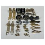 Cuff Links & Tie Pins / 15 Sets