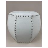 Faux Leather Ottoman