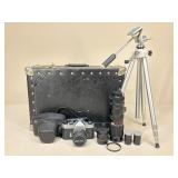 Asahi Pentax Spotmatic Camera w/ Accessories
