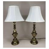 Pair Of Brass Lamps