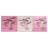 Pink Monkey Panels 3pc