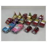 Vehicle Themed Christmas Ornaments / 16 pc