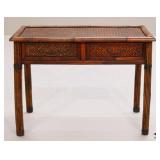 Petite Bamboo & Wicker Console