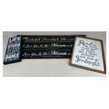 Wooden Signs / 5 pc