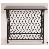 Small Console w/ Wood Top, Metal Base