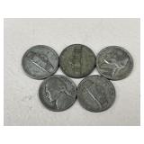 Jefferson Nickels / 5 pc