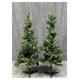 Pair of 6ft Christmas Trees