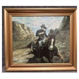 Buffalo Solder Print on Canvas by Frank Spivey