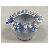 Stoneware Planter w/ Birds On Rim