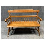 Ethan Allen Baumritter Spindle Bench