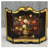Painted Fireplace Screen