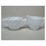 Milk Glass Creamer/Sugar Set