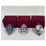 Ne'Qwa Art Handpainted Glass Christmas Ornaments