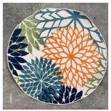 5' 3' Round Nourison Aloha Collection Area Rug