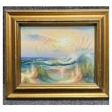 Original Painting on Canvas Signed Adams