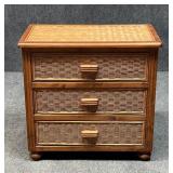 Woven 3-Drawer Chest
